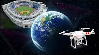 to YANKEE STADIUM... from OUTER SPACE