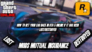 HOW TO GET YOUR CAR BACK IF IT HAS BEEN LOST/DESTROYED l GTA V