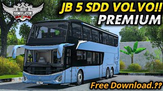 JB 5 SDD VOLVO Bus Mod Bus Simulator Indonesia || Premium Volvo Bus Mod For Bussid || Sell Mod Free!