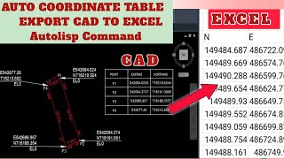 Display Multiple Coordinates(XY) with Table Autolisp || #autocad #autolisp tips