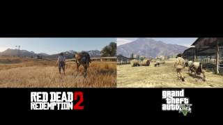 RDR 2 vs GTA 5 - Trailer Red Dead Redemption 2