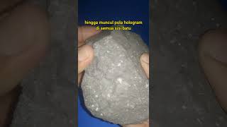 batu meteor besi penuh pola hologram #gemstone #batuakik #meteor #meteorite #batumulia