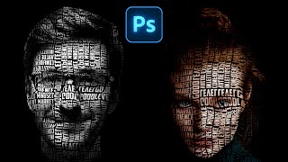 عمل تأثير كتابي على الوجه في الفوتوشوب | Face Text Effect in Photoshop