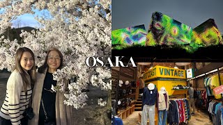 BEST SAKURA SPOTS IN OSAKA 🌸 vintage shopping, sneaker heaven & TeamLabs garden