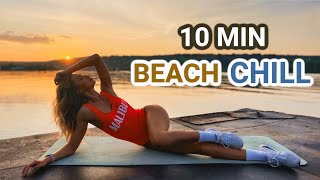 10 MIN BEACH CHILL WORKOUT - beginner full body / no standing | Gigi De Lacroix