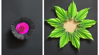 Paper flower wall hanging idea//Easy paper craft// Wall Decoration Idea