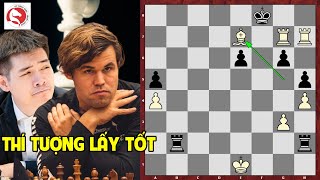 Bị dồn vào bước đường cùng, Lê Tuấn Minh thí Tượng lấy Tốt quyết hạ Magnus Carlsen