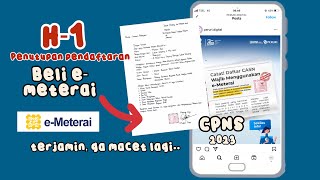 Cara beli e-meterai CPNS 2023 H-1 Pendaftaran Ditutup, meterai aman, tidak dalam antrian