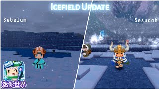 Perbedaan Sebelum & Sesudah Update Icefield/Bioma Es - Mini World Creata | Mr Mini #Game #miniworld