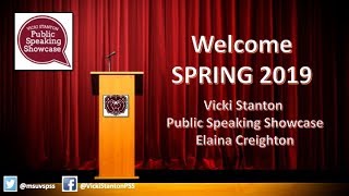 Vicki Stanton Public Speaking Showcase Spring 2019 - Elaina Creighton