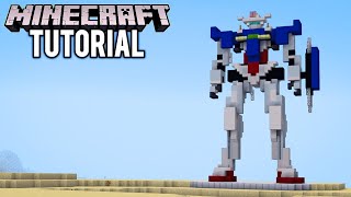 MINECRAFT : How To Build Gundam Exia ガンダムエクシア