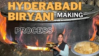 Hyderabad Chicken Dum Biryani Making process| హైదరాబాద్ చికెన్ దమ్ బిర్యానీ తయారీ @foodchowraasta