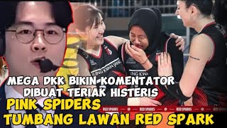 finally RED SPARK BANTAI PINK SPIDERS sampai komentator histeris liat aksi Megatron dkk #volleyball