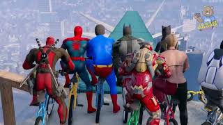 EXTREME BMX RACE (Funny Superhero Contest Video w_ Batman Harley Quinn Spiderman Joker) #gameplay