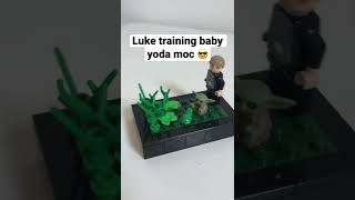 Luke training baby yoda moc #shorts #lego #starwars