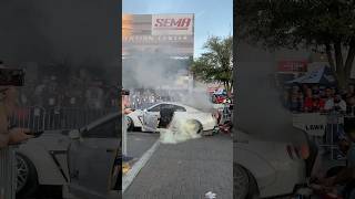 SEMA Cruise -  2x NISSAN GTR FIRE 🔥 #sema #semashow #semacruise #carfire  #nissan #gtr #r35gtr