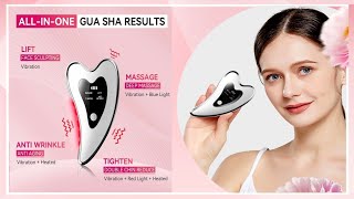 Electric Gua Sha Facial Massager, Anti-Aging, Wrinkles, Puffiness, Double Chin, Tension Relief, TMJ