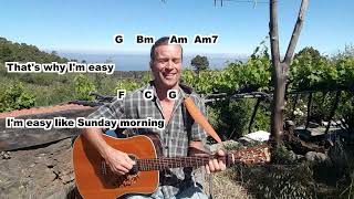 Commedores Easy | Small Guitar Tutorial / Lesson | Easy like sunday morning Cover