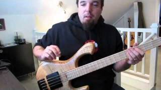 Damian Erskine bass groove example from his book Right Hand Drive