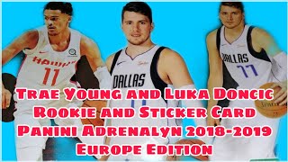 Luka Doncic and Trae Young Big Hits Panini Adrenalyn 2018-2019 Europe Edition