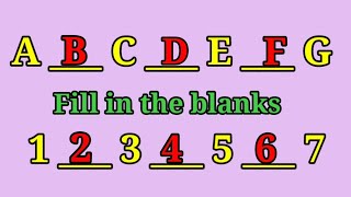 Fill in the blanks।learn A B C D ।A B C D।