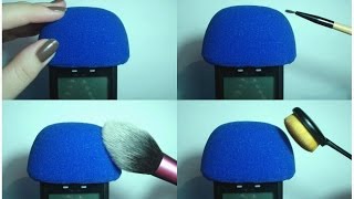 ASMR♦АСМР - Touching & Brushing my Microphone - Пальчиками и Кистями по микрофону :3