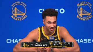 Trayce Jackson-Davis Postgame Interview | Golden State Warriors beat Washington Wizards 129-118