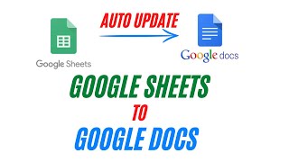 How to connect google sheet to google docs | Embed Google Sheets into Google Docs in Hindi