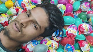 200 Yummy Kinder Surprise Egg Toys Opening - A Lot Of Kinder Joy Chocolate ASMR