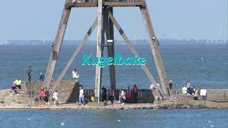 Kugelbake high tide, Cuxhaven Germany - 4K