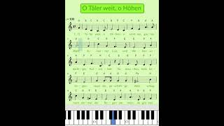 O Täler weit, o Höhen / Abschied vom Walde / Mendelssohn / Text und Noten / instrumental  #tutorial