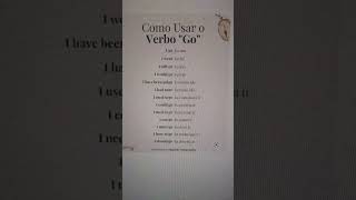 Como usar o VERBO "GO" #shorts #ingles #english #idioma #dicasdeingles #inglesdeverdade #vocabulario