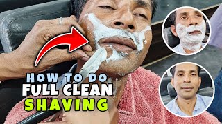 How To Clean Shaving Hard Beard | Ghani Dhadhi Me Ustra Kese Kre | Clean Shaving Kaise kare At Home