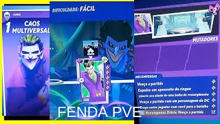 ✅📢#01 O QUE FAÇO NA FENDA PVE MISSÃO CAOS 1 MULTIVERSAL DIFICULDADE FÁCIL CHEFE CORINGA INICIANTE?