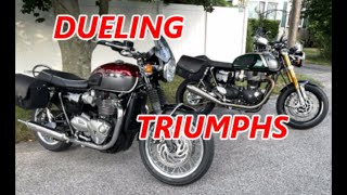 TRIUMPH BONNEVILLE T120 vs THRUXTON RS “Come along for the ride”