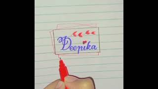 requested name Deepika||today something new||#handwriting #calligraphy #nameart #names #nameart