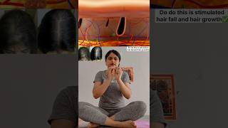 Do this easy Yoga pose stimulated hair fall & hair growth💹☺️| 3 yoga pose simple📈#viralreels#shorts