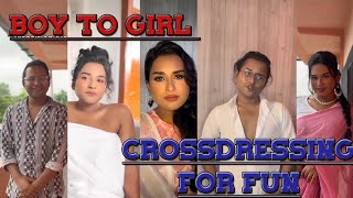 Boy to Girl Crossdressing fun| Crossdressing Transformation makeup artist