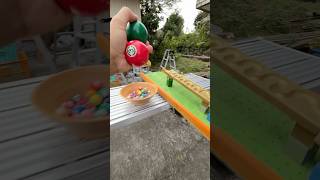 Marble Run Race ASMR ☆ Relaxing handmade wooden slope & billiard balls #asmr