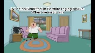 POV CoolKiddStar1 in Fortnite raging be like: When we insult him #funny #editingvideo #savetkc