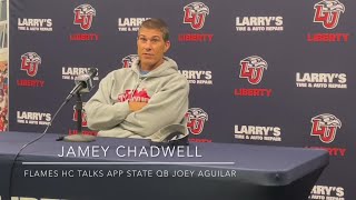 Jamey Chadwell talks about App State QB Joey Aguilar