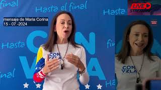 Maria Corina da mensaje de elecciones #venezuela #ultimasnoticias #noticiashoy #mariacorinamachado