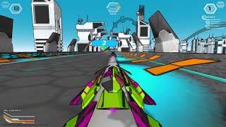 Metric Racer alpha demo - cel shaded Wipeout clone antigrav racing