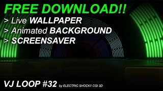 FREE DOWNLOAD!! - Live Wallpaper & Background - VJ LOOP 32 - 4K - Multicolor Arcs & Blocks