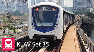 LRT KELANA JAYA LINE KLAV SET 35 DEPARTING AT ASIA JAYA STATION