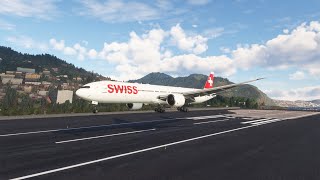 Emergency landing Boeing 777 SWISS at Madeira Airport - MFS2020