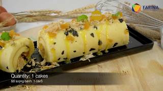 Seaweed, Salty Egg Pock Sponge Roll Cake - Bánh Bông Lan Rong Biển Cuộn Trứng Muối Chà Bông