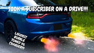 I TOOK A SUBSCRIBER ON A POV DRIVE IN MY FLAME TUNE V6 CHARGER!!! HUGE FLAMES!!! HE WAS SHOOK!!