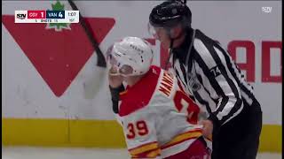 Anthony Mantha Drops the Gloves With J.T. Miller - Flames vs Canucks - Oct. 9, 2024