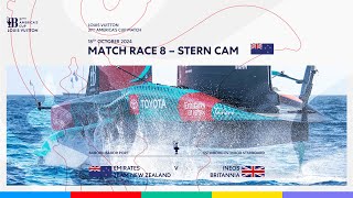 Louis Vuitton 37th America's Cup Race 8 Port Entry Stern Camera - Emirates Team New Zealand